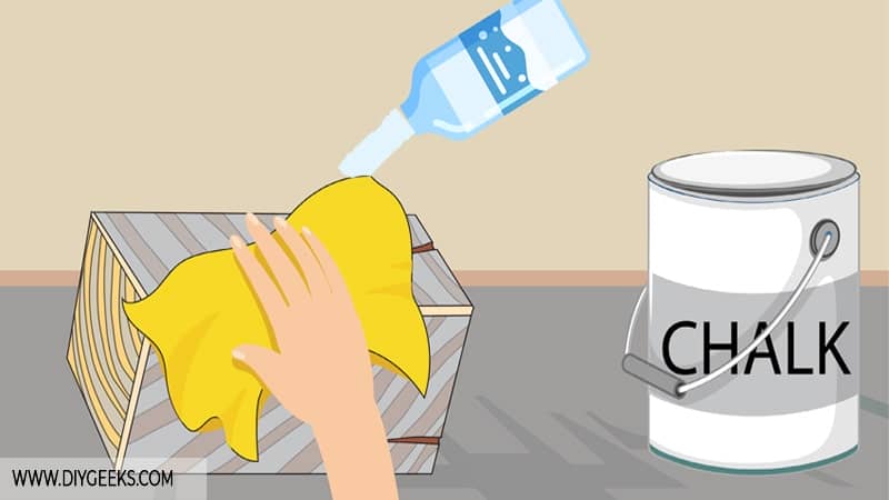 Chalk paint is prune to dust. Before you apply the other paint, you have to clean the chalk paint with rubbing alcohol.