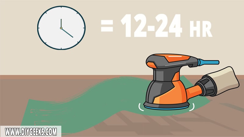 How long do you need to wait before you can sand the polyurethane coat? It depends on the polyurethane type. If it's water-based then you can sand it after 24 hours. If it's oil-based then you can sand it after 48 hours.