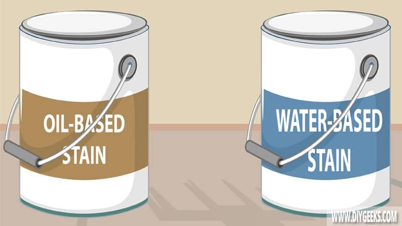 The main difference between oil-based stain vs water-based stain is the stain formula. Oil-based uses oil as a solvent, while water-based uses water as a solvent.