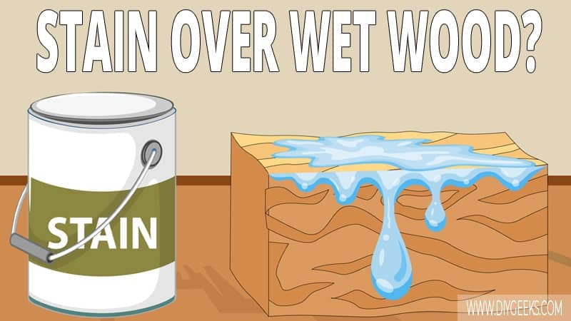 Staining wood is easy. But, what happens if the wood is wet? Can you stain it? You can, but it isn't recommended to. But, if you must, you should use a water-based stain.