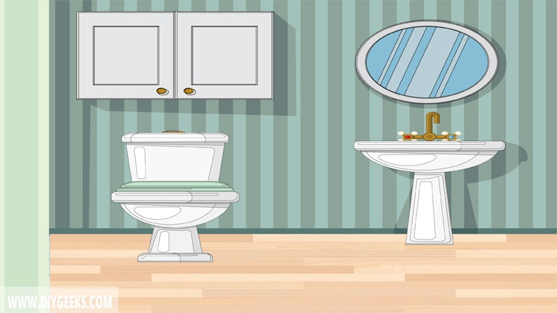 Laminate flooring is moisture resistant. So, can you install laminate flooring under a bathroom toilet and sink? Yes, you can, but you have to remove the toilet and sink first before installing the laminate floor.