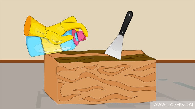 Remove Wood Stain By Using Paint Stripper