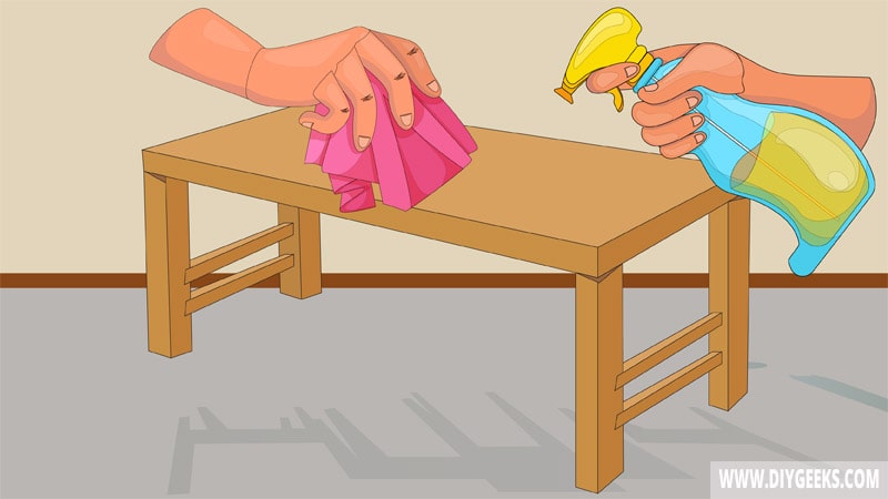Wipe And Clean The TableTop