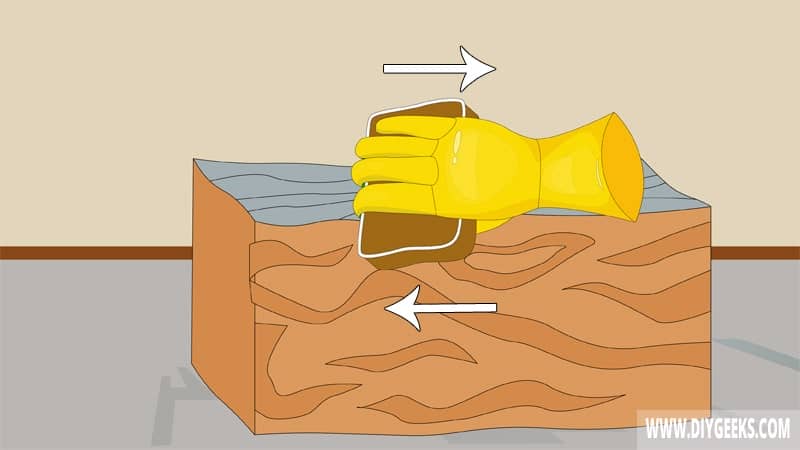 Scuff The Wood With Fine Sandpaper